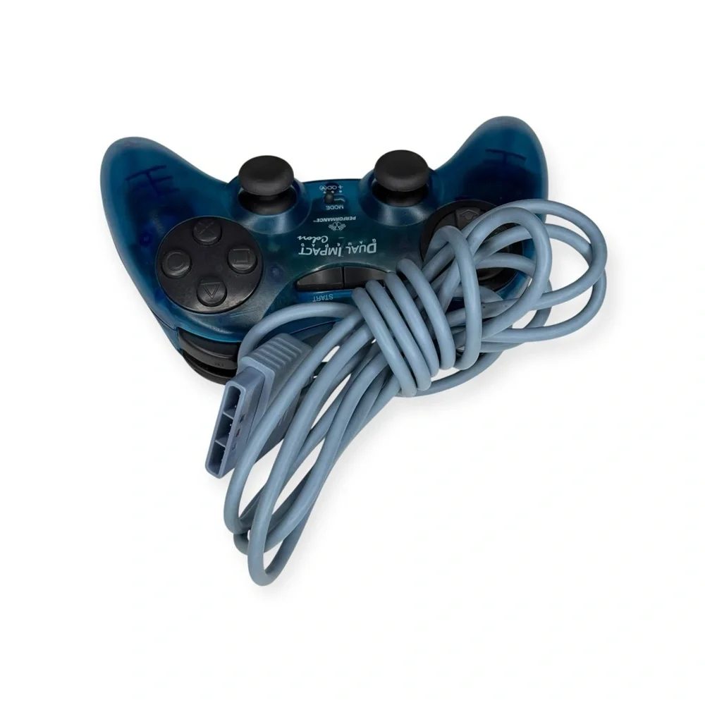 Performance Dual Impact 2 𖤍 Wired Controller Sony PlayStation 2 PS2 𖤍 Blueberry
